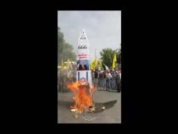 جنبش مصاف-آبلیسک سوزی روز قدس 93 قزوین