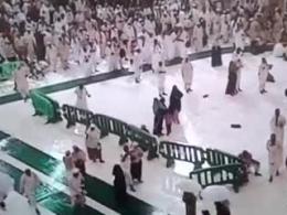 لحظه سقوط جرثقیل در مسجد الحرام +18