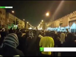 تظاهرات در شهر قطیف عربستان در پی شهادت آیت الله شیخ نمر