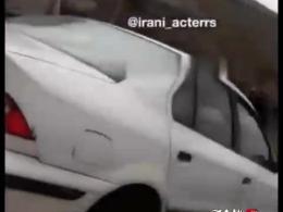 عاقبت راننده ای که در سیل دیروز شیراز , سیل را جدی نگرفت