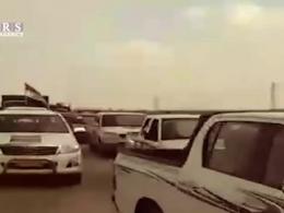 ورود موکب‌های عراقی از مرز شلمچه برای امدادرسانی به مردم خوزستان