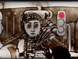 هنرنمایی فوق العاده فاطمه عبادی در نقاشی با شن - عصر جدید - کودکان کار