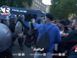 وقتی پلیس ضد شورش لندن جلوی وحوش برانداز وایمیسه و خبرنگار اینترنشنال هول میکنه چی بگه :))