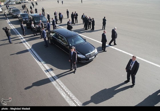  ولادیمر پوتین و محافظانش در خیابان های تهران