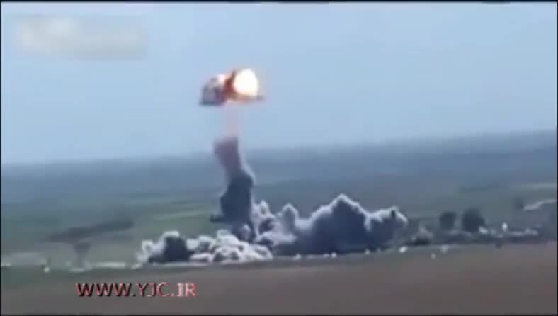 انفجار خودروی داعش در آسمان