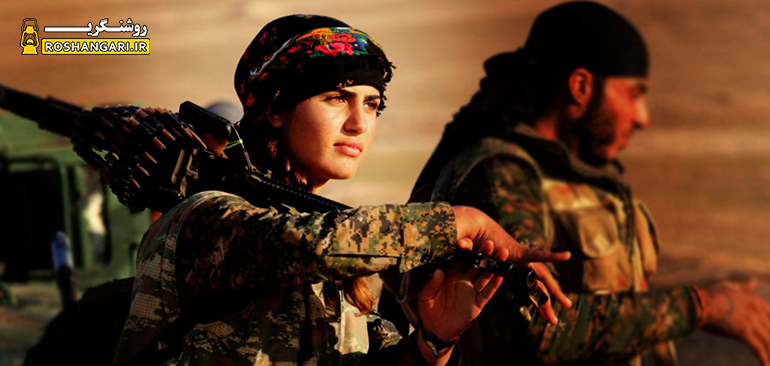 دختر تک تیرانداز سوری درحال تیراندازی به داعش!!