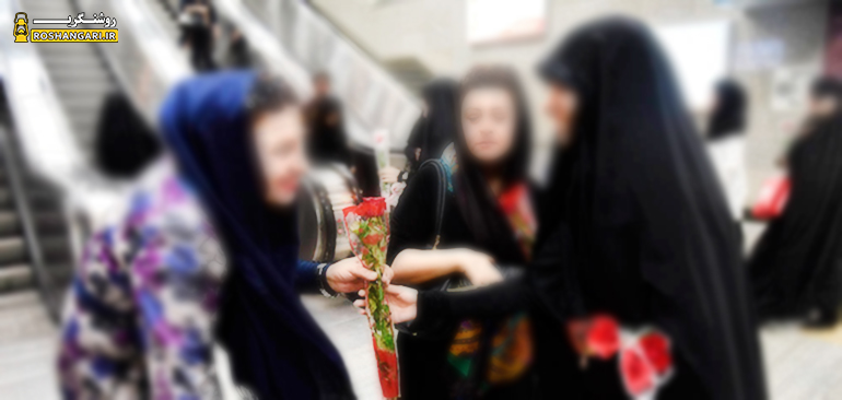 اقدام جالب دخترچادری‌ها درسطح شهر تهران دربرخورد با دختران بدحجاب