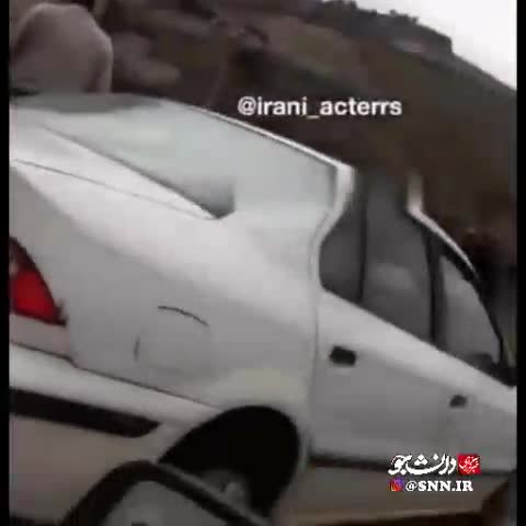عاقبت راننده ای که در سیل دیروز شیراز , سیل را جدی نگرفت