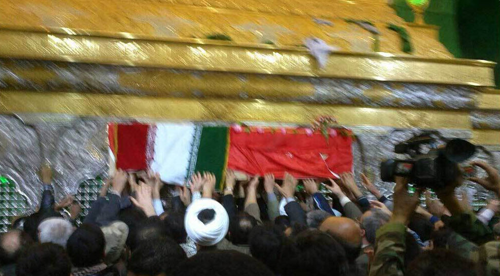 تشییع شهید ایرانی مدافع حرم در بین‌الحرمین