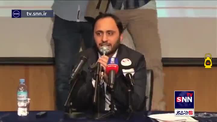 شعار «مرگ بر دیکتاتور» هنگام سخنرانی بهادری جهرمی در دانشگاه خواجه نصیر