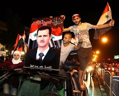جشن باشکوه پیروزی بشار اسد/ شادی به سوریه بازگشت