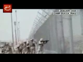 تیراندازی نظامیان آمریکایی به زندانیان معترض عراقی در کمپ ارتش آمریکا