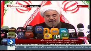 بی توجهی رئیس جمهور منتخب به شعار طرفدار میرحسین